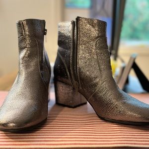 Metallic Ankle Boots